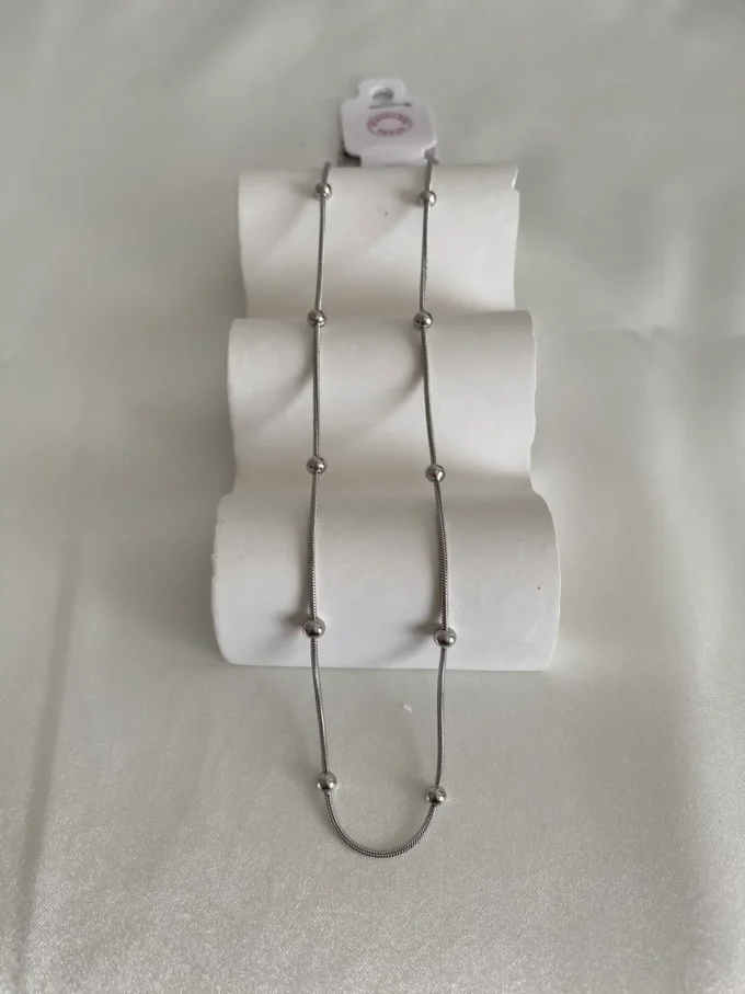 Dorika Gumus Kolye 40cm
