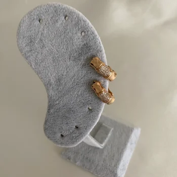 Xuping Küpe Taşlı Gold Renkli - Pisay Takı