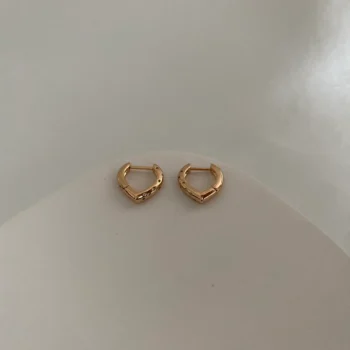 Xuping Küpe Zirkon Taşlı Üçgen - Gold Renkli